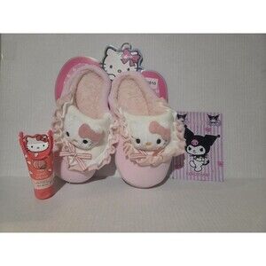 3 piece set.Plush Slippers sz 10, face mask and hand lotion.